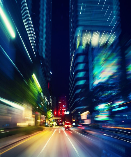 Blurred vision of Brickell, Miami street, symbolizing fast-paced real estate environment.
