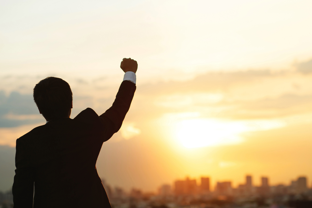 Man celebrating financial freedom after unlocking home equity in Miami